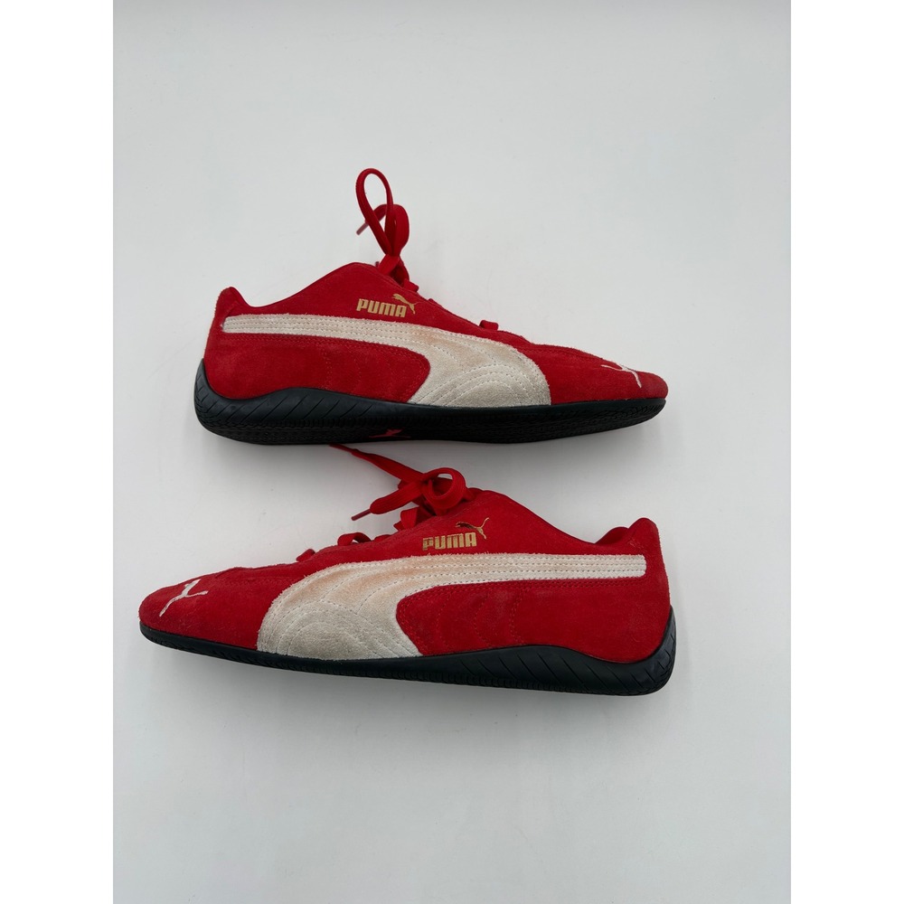 Puma Speedcat OG Red White Suede Racing Shoes Mens 9.5 398846-02